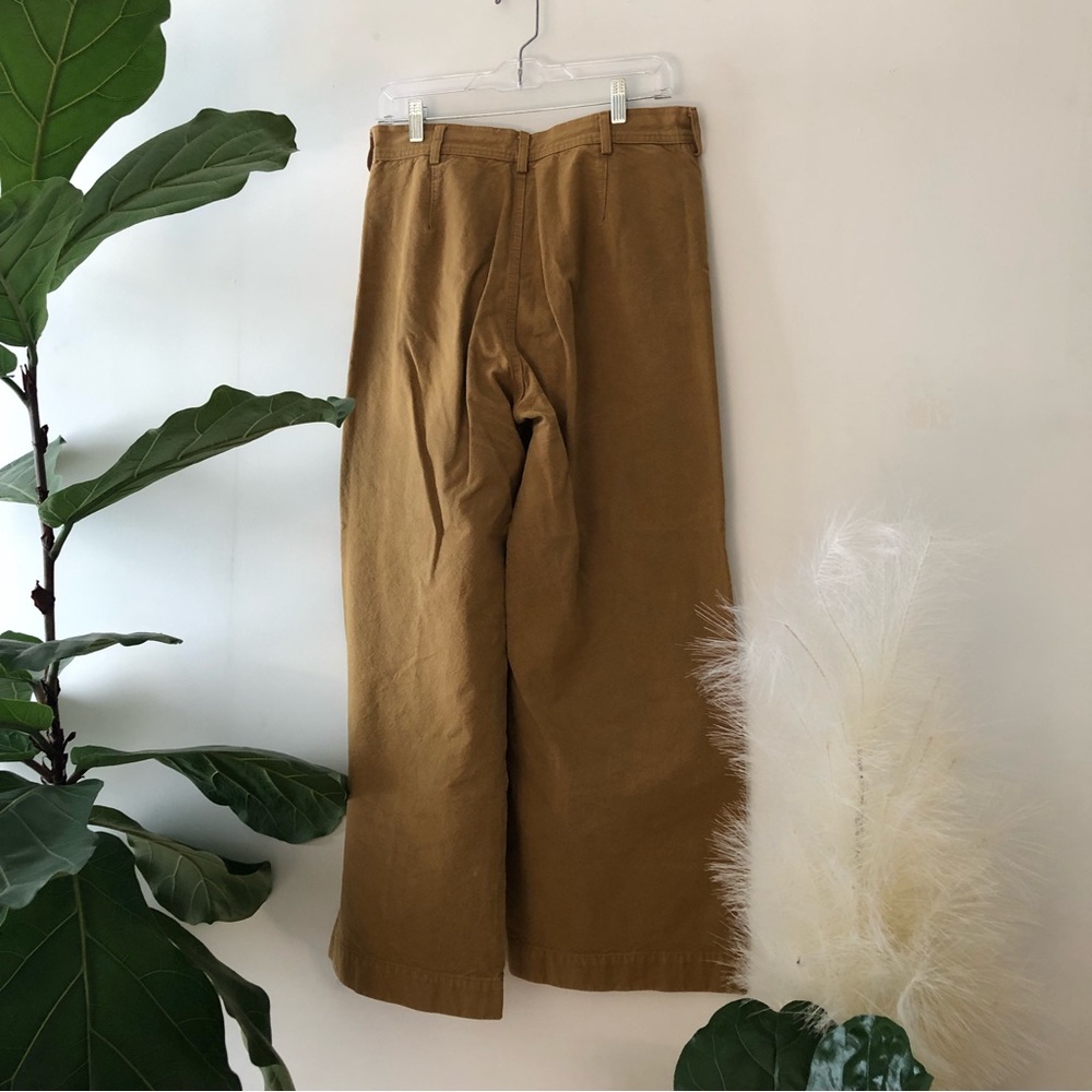 SOLD Jesse Kamm Sailor Canvas Pants Sz XL Wide Leg High Waisted - Picture 4 of 9